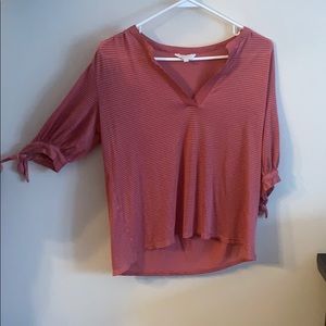Lucky Brand small V neck 3/4 quarter length